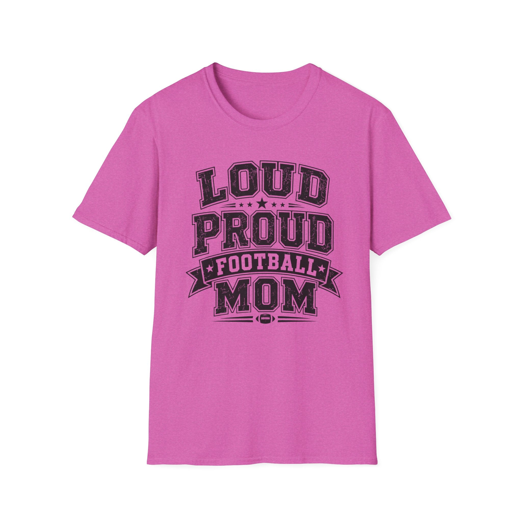 Load Proud Football Mom B&W T-shirt
