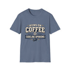 Runs On Coffee and Sideline Opinions T-shirt