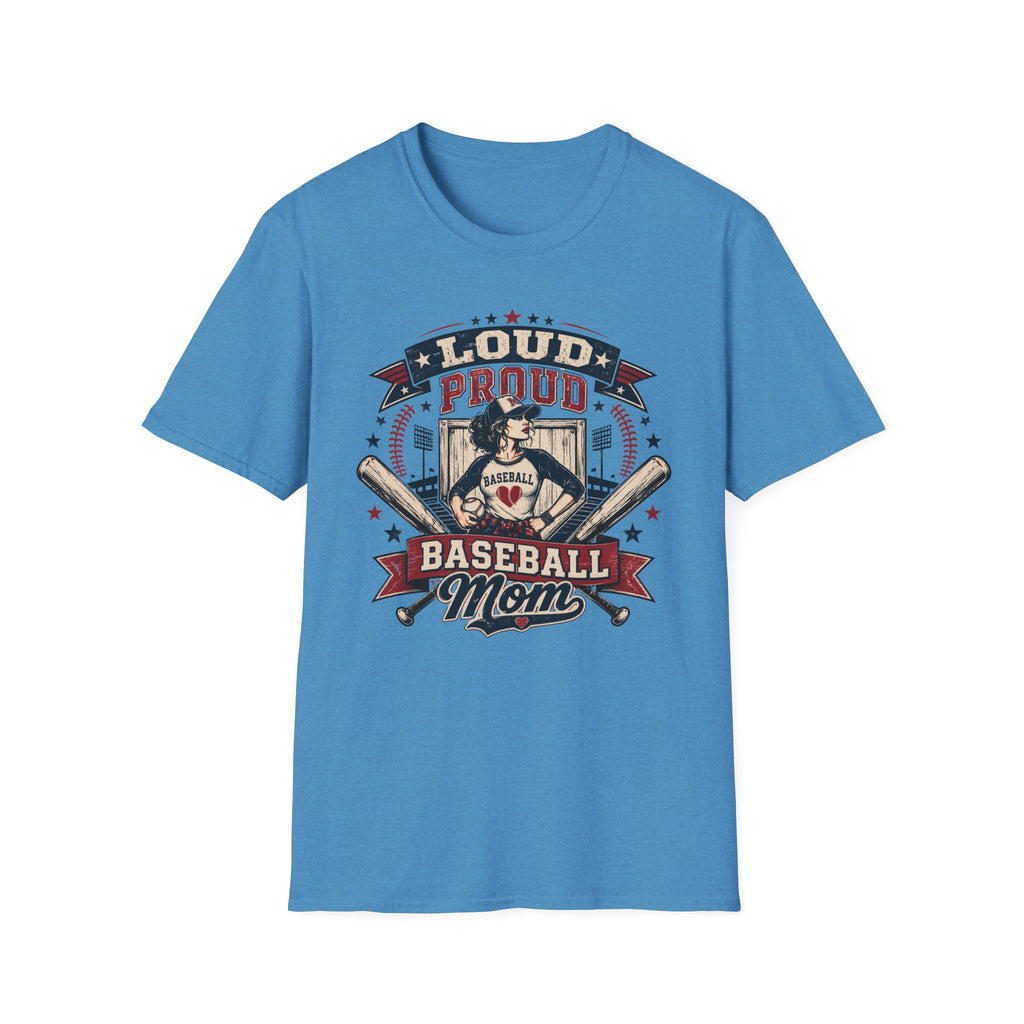 "Loud Proud Baseball Mom" w/Bats T-shirt