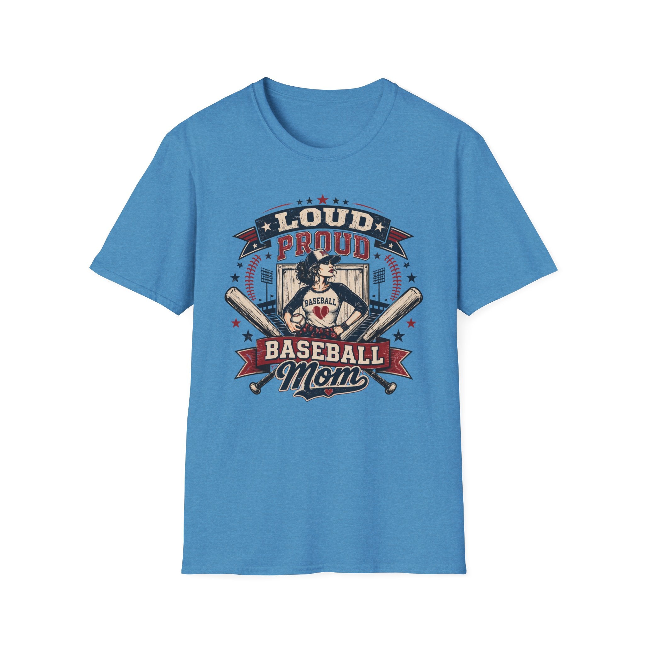 "Loud Proud Baseball Mom" w/Bats T-shirt