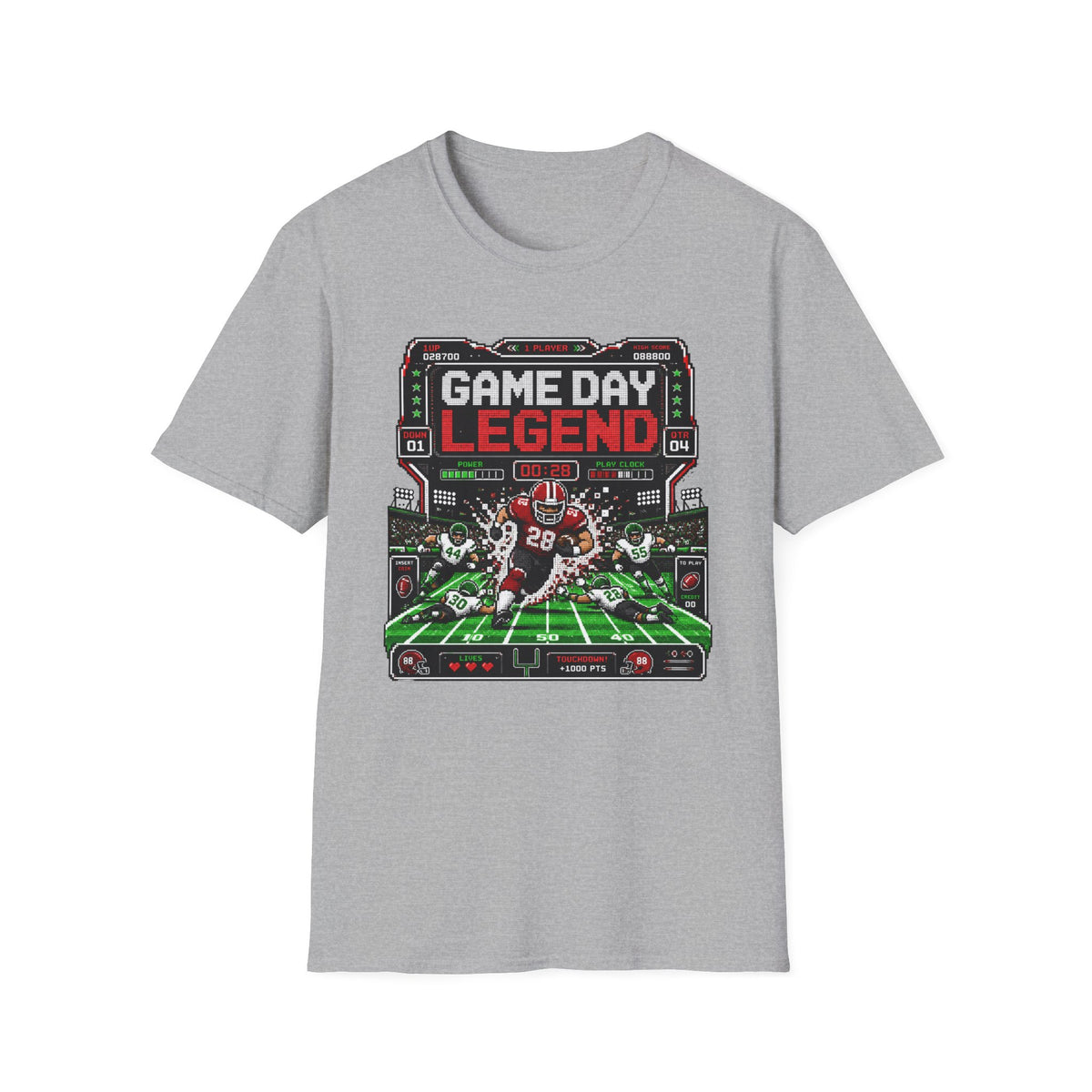 8-bit Football Game Day Legend T-Shirt