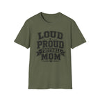 Load Proud Football Mom B&W T-shirt
