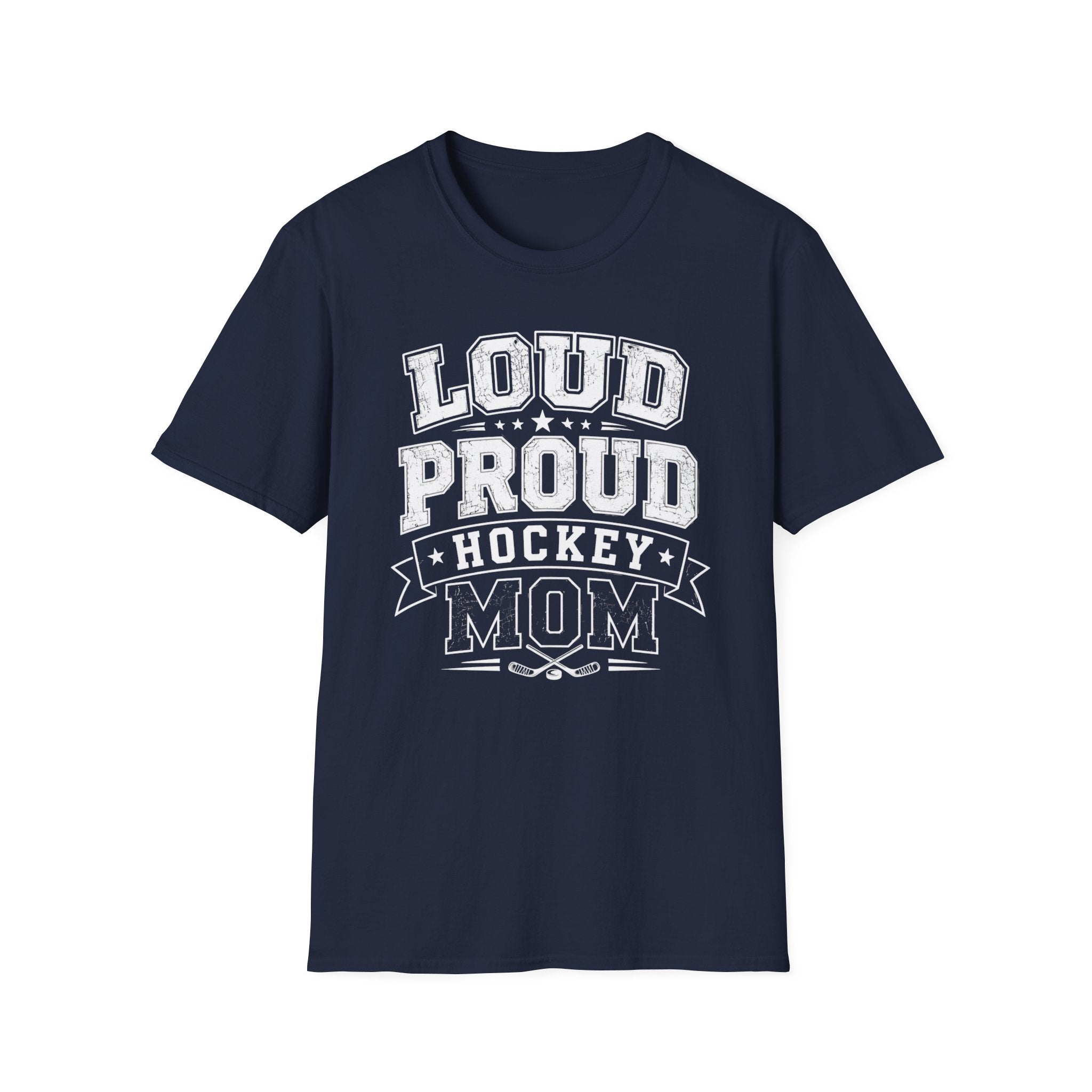 "Loud Proud Hockey Mom" T-shirt - Black & White