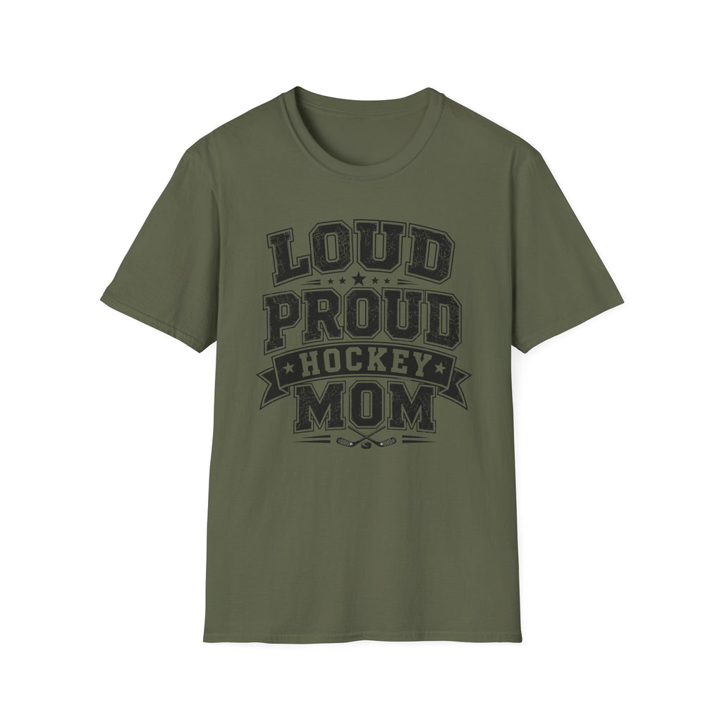 "Loud Proud Hockey Mom" T-shirt - Black & White
