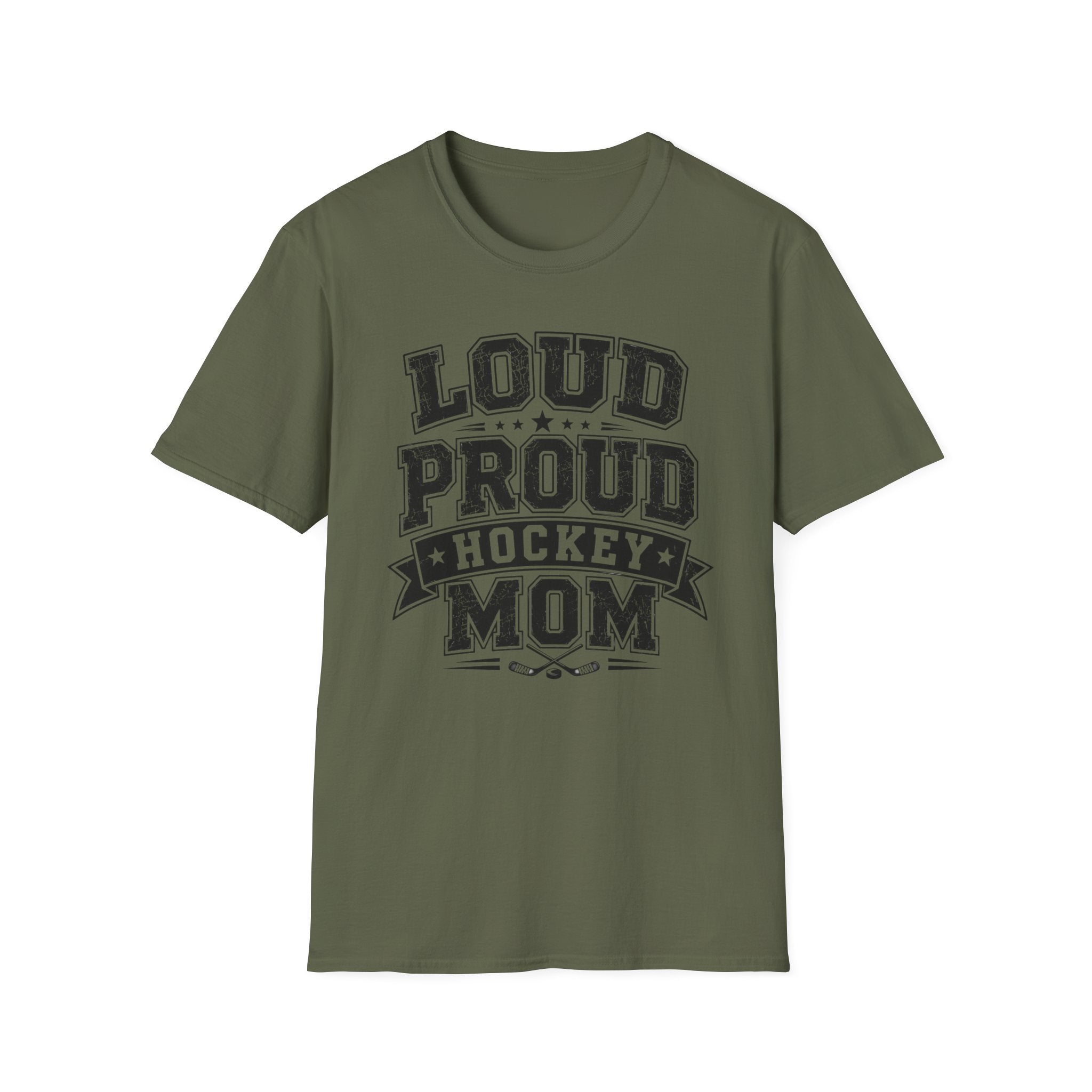 "Loud Proud Hockey Mom" T-shirt - Black & White