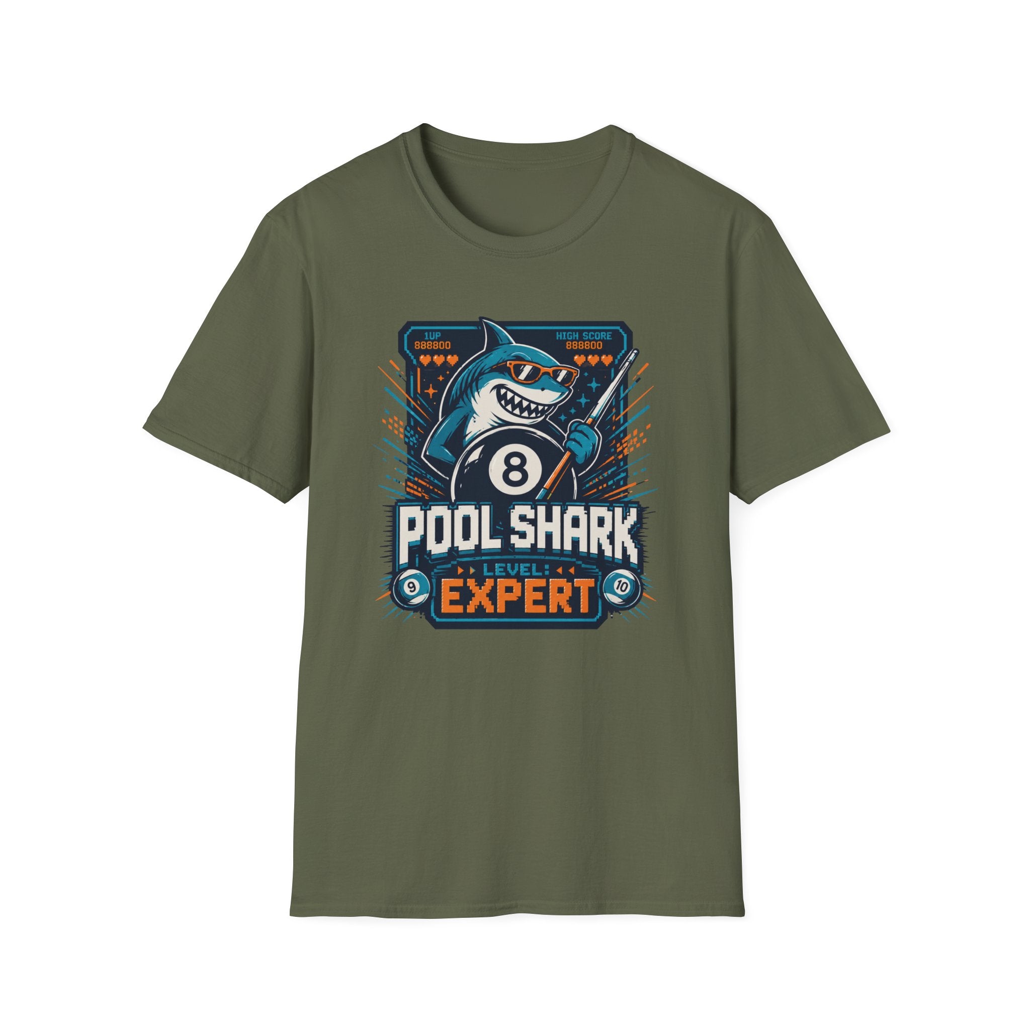 Pool Shark Expert 8-Bit Arcade T-Shirt