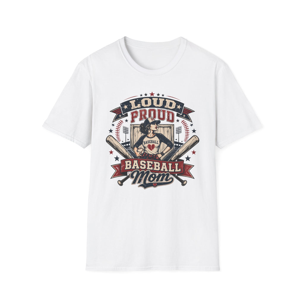 "Loud Proud Baseball Mom" w/Bats T-shirt