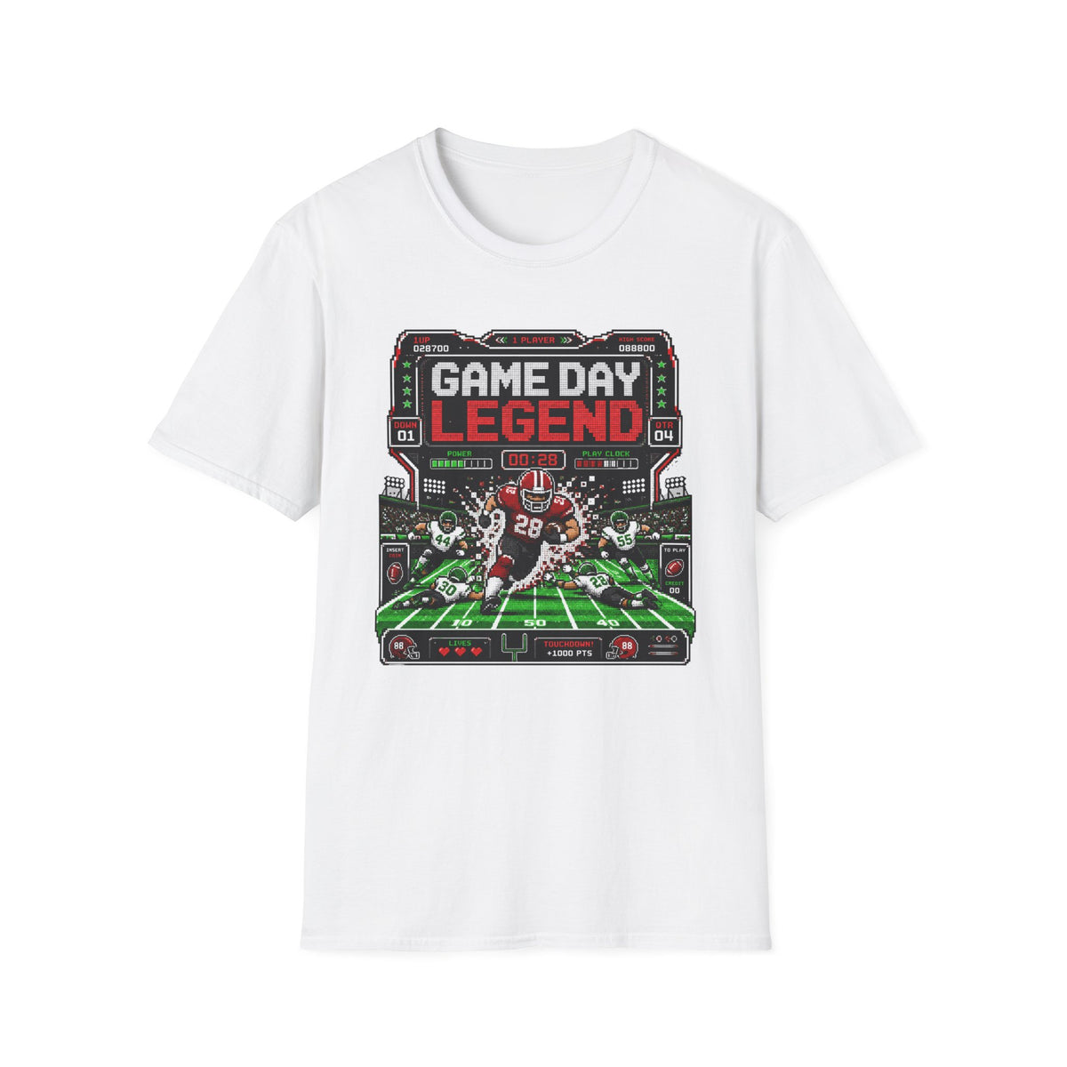 8-bit Football Game Day Legend T-Shirt