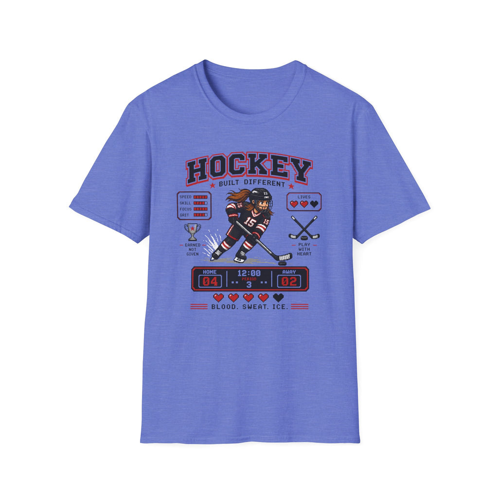 8-bit Girl Hockey Player T-Shirt