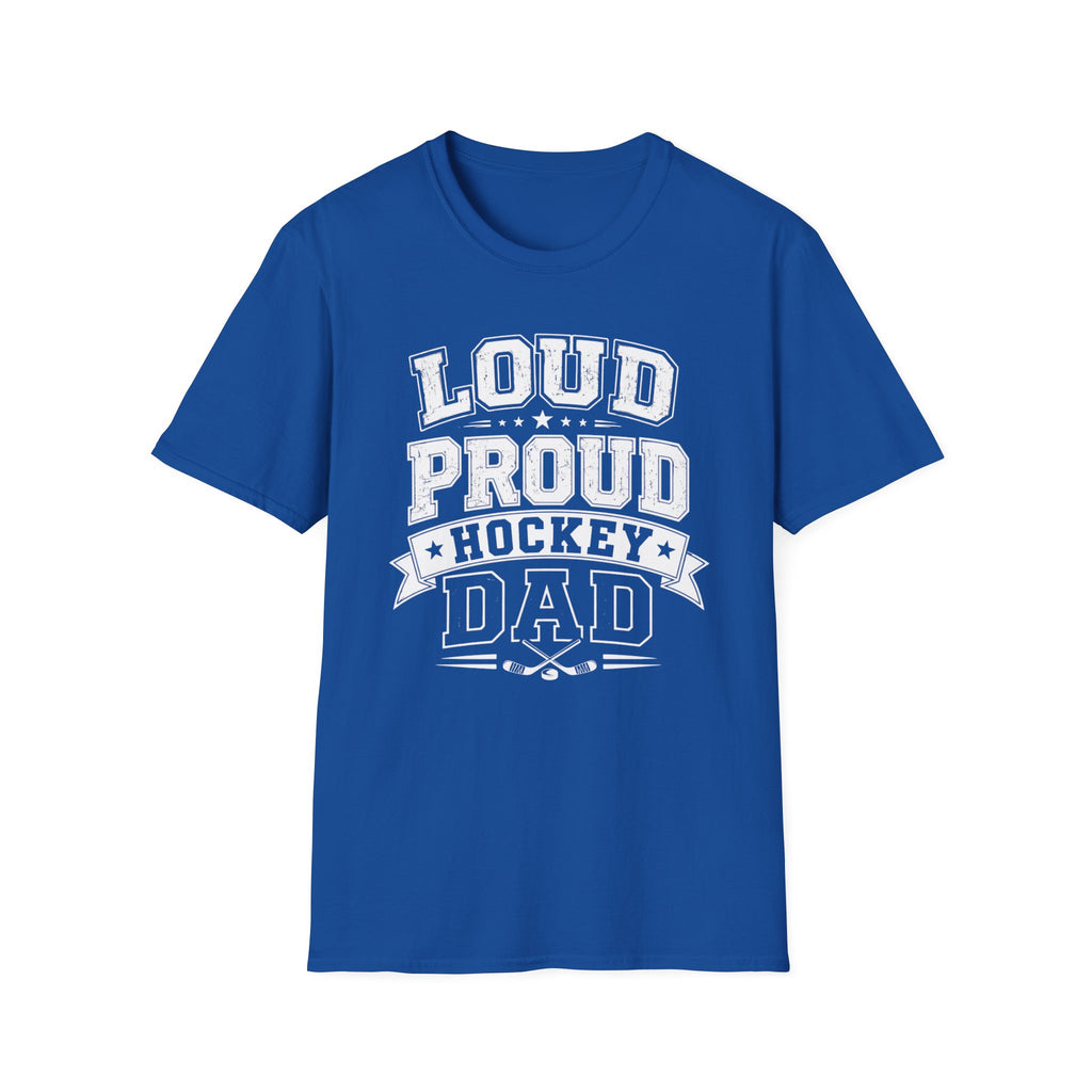 "Loud Proud Hockey Dad" T-shirt - Black & White