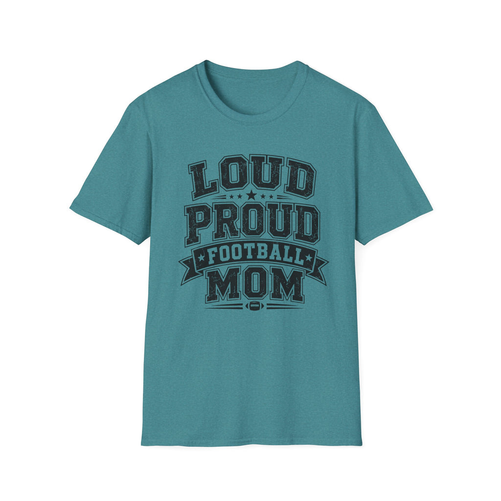 Load Proud Football Mom B&W T-shirt