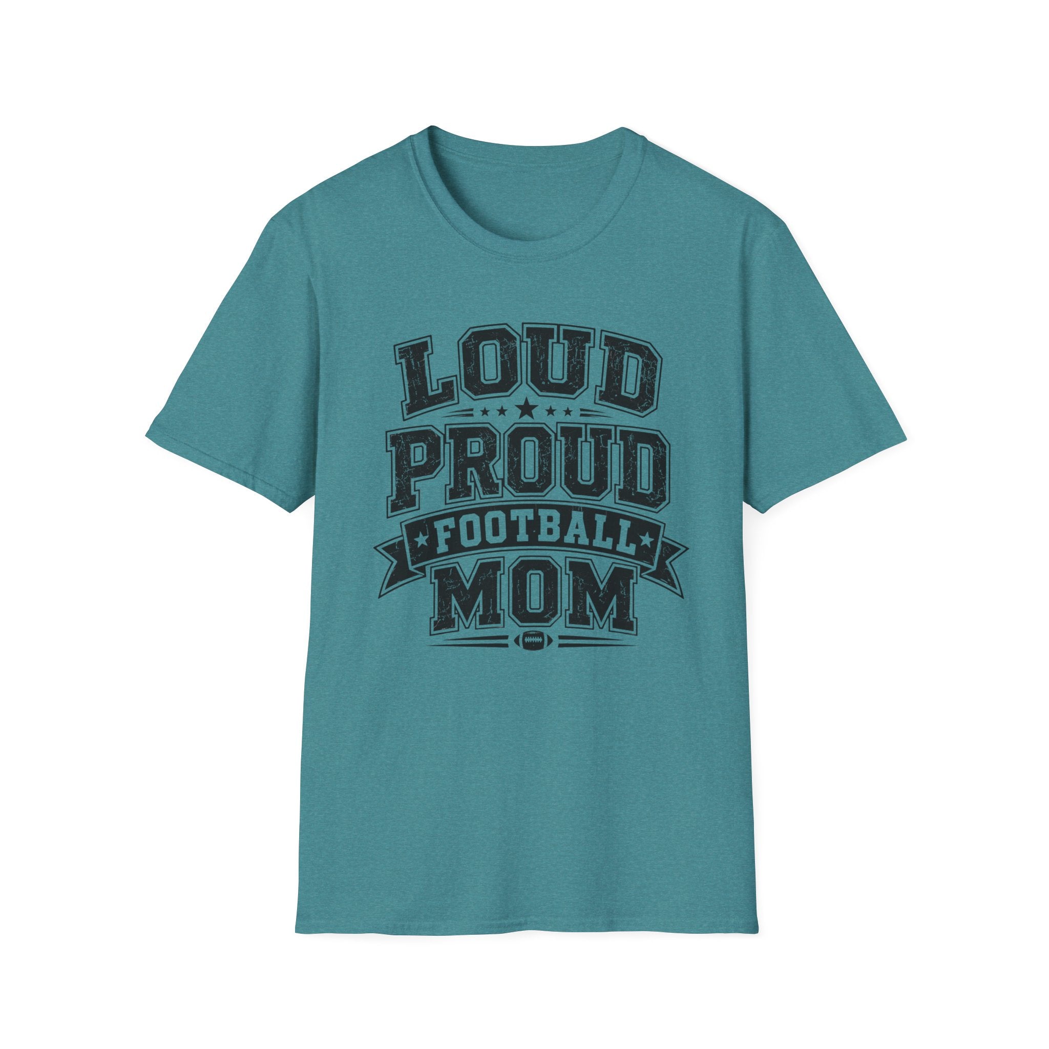 Load Proud Football Mom B&W T-shirt