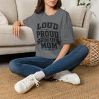 Load Proud Football Mom B&W T-shirt