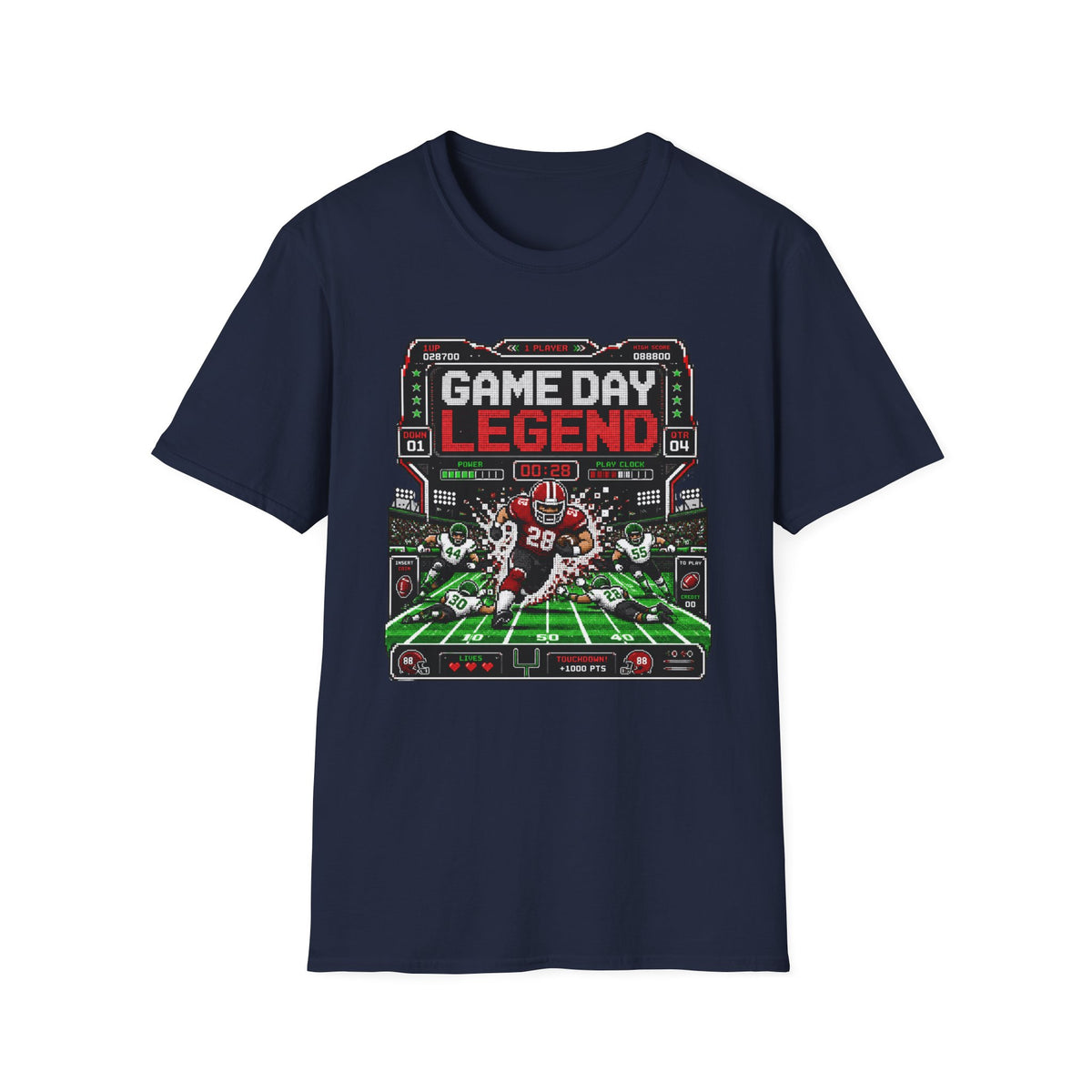 8-bit Football Game Day Legend T-Shirt