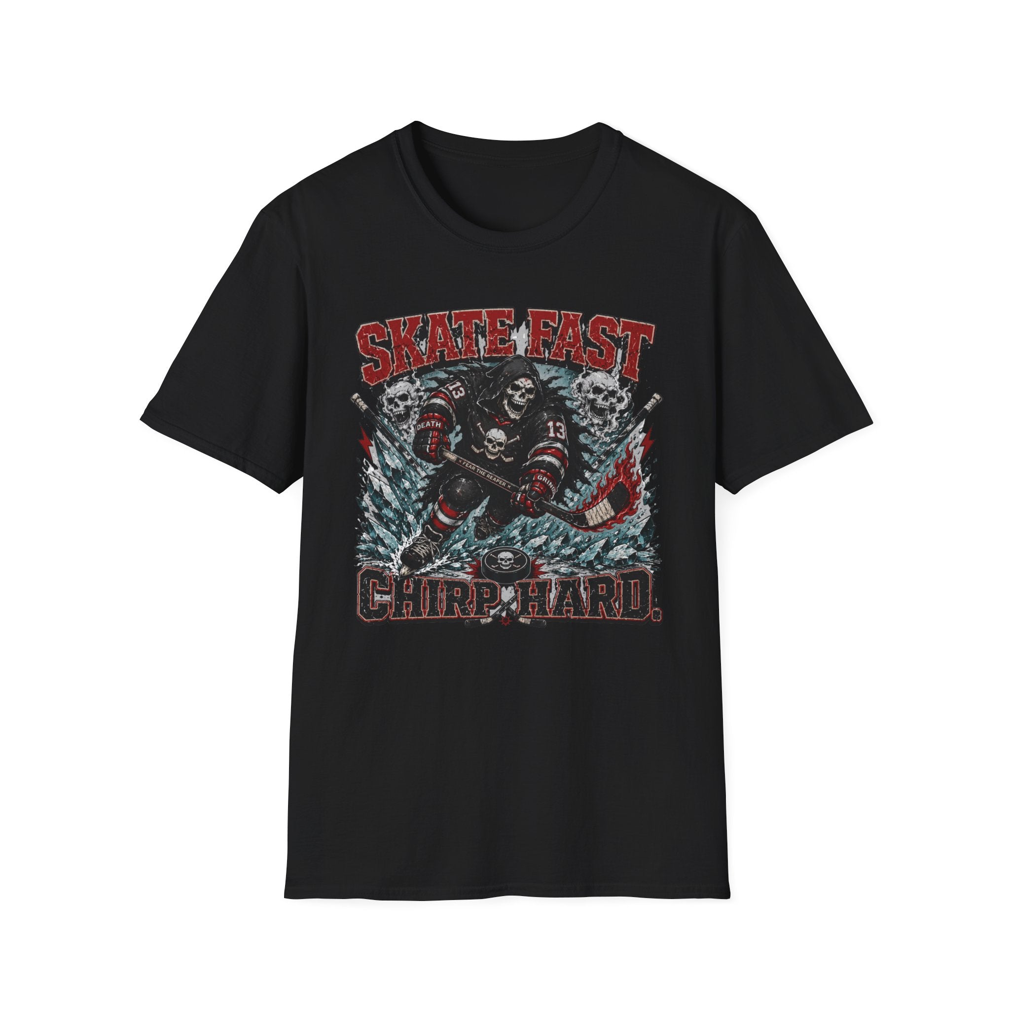 Skate Hard Chirp Hard Skelton T-Shirt
