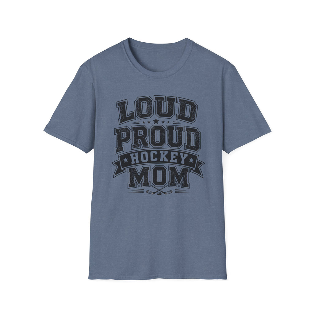 "Loud Proud Hockey Mom" T-shirt - Black & White