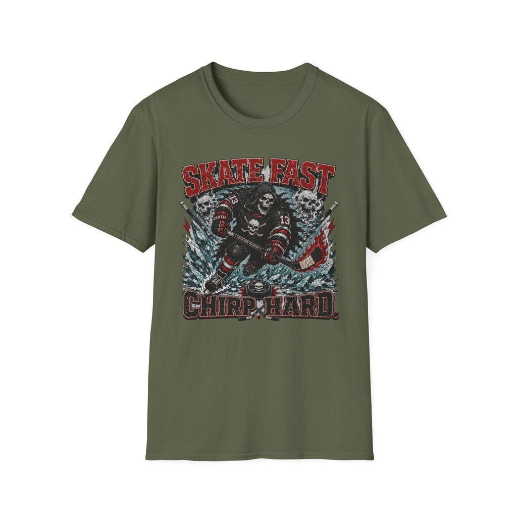 Skate Hard Chirp Hard Skelton T-Shirt